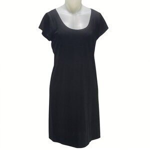 ABS by ALLEN SWARTZ COLLECTION Black Short Sleeve Scoop Neck Dress